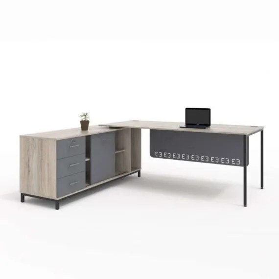 Euro 25mm Desk with L-Combination Back