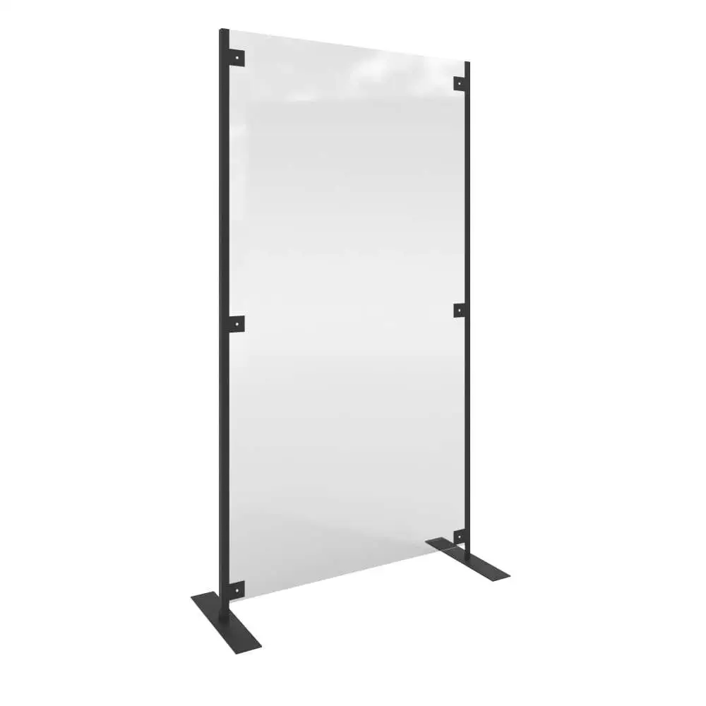 Floor Standing Screens: 3mm Perspex Screens with 25 x 25mm Steel Epoxy Frame