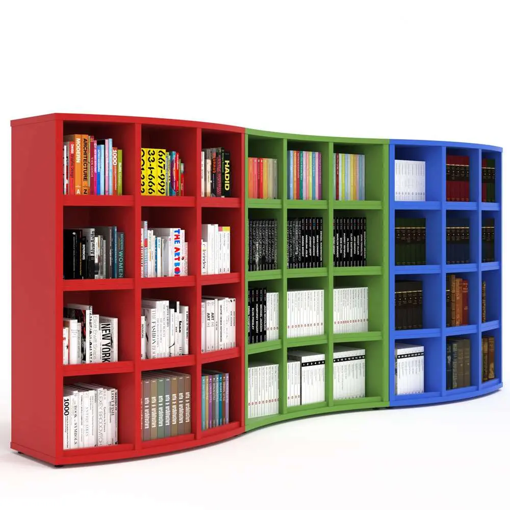 3 Tier Curved Bookcase